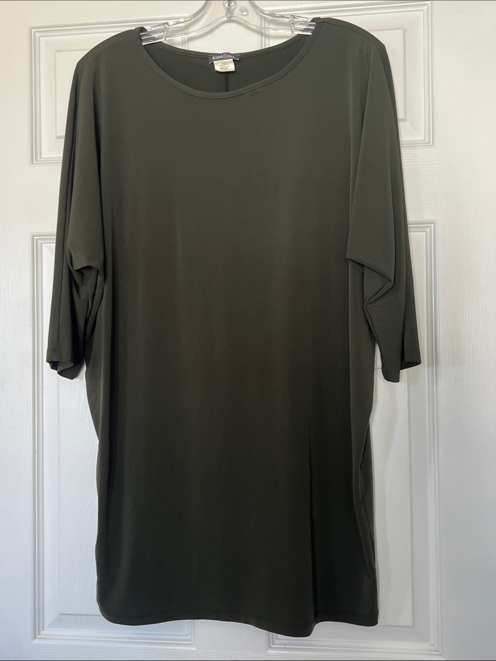 Kensie Olive Green Relaxed Tunic Top